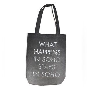 NEW - RARE FIND - Zara Ombré Canvas Tote Bag What Happens in SoHo Stays in SoHo